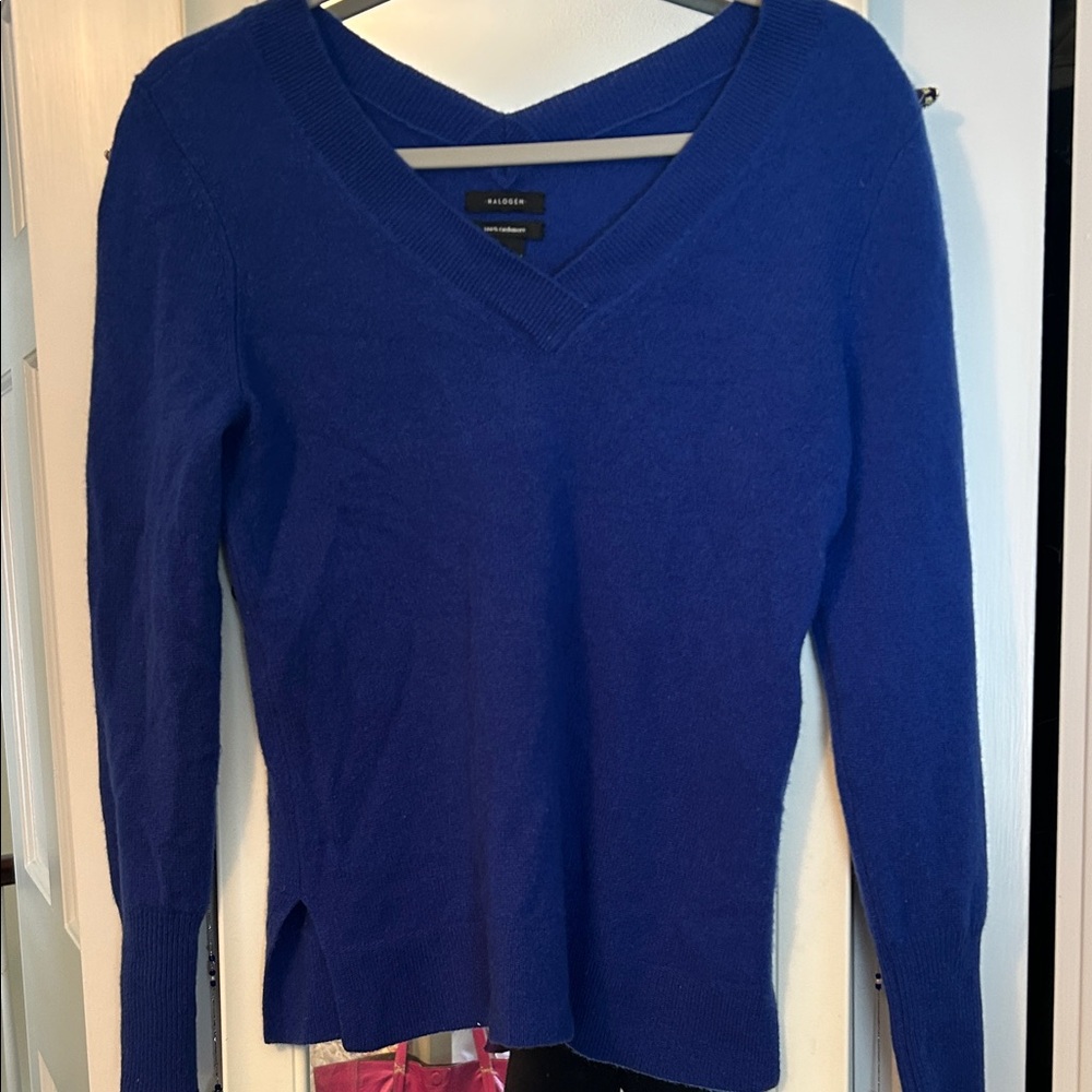 Halogen Royal Blue Cashmere Sweater S